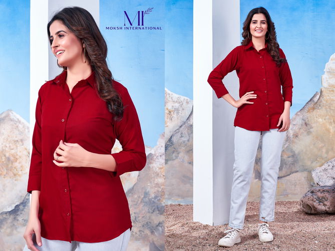 Shirt Vol 2 By Moksh Office Wear Ladies Shirt Wholesale Market In Surat

